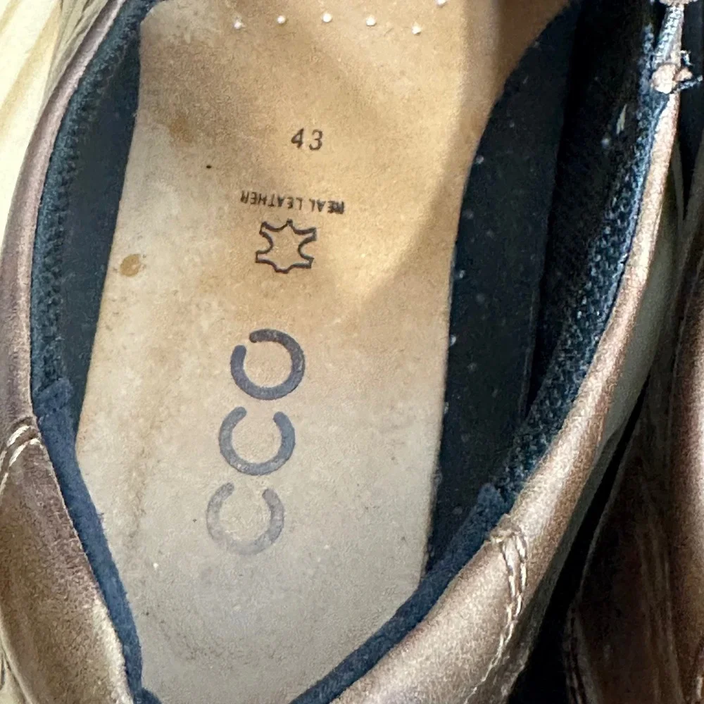 ECCO Mens‎ 43 Brown Leather Slip On Comfort Dress Shoes Portugal